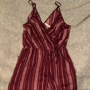Target maroon long wide leg jumpsuit